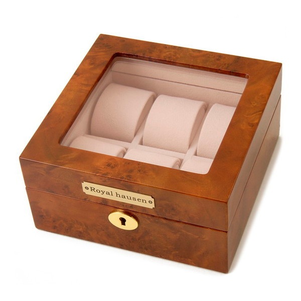 Royal hausen ロイヤルハウゼン 時計収納ケース 腕時計 6本収納 ケース GC02-LG3-06 ウォッチケース ブラウン