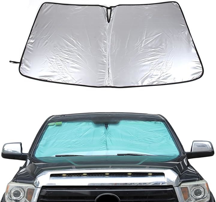 トヨタ タンドラ 2007～2021年に対応 車用 サンシェード フロントガラス 日よけ 遮光マジカルシェード カーシェード フロントサンシェード 遮光断熱 夏(スチールワイヤータイプ)