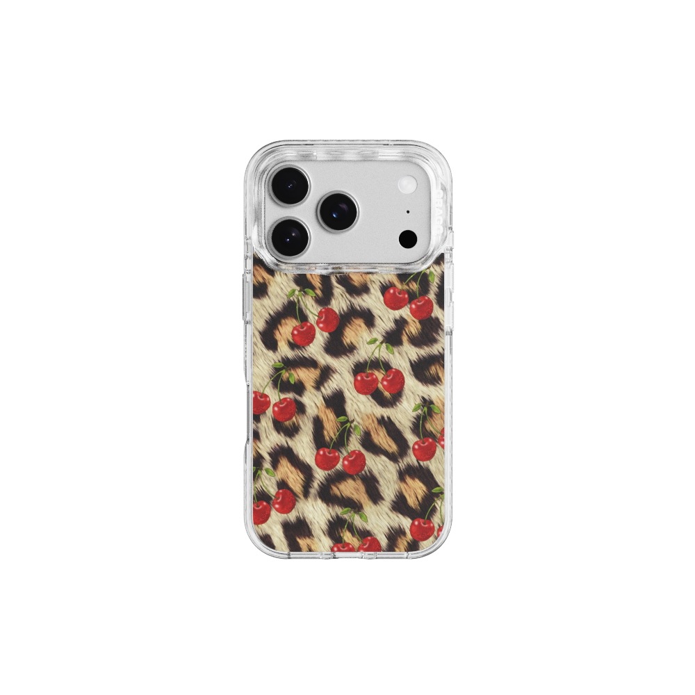 韓国限定 韓国人気 SNS 流行 ファッション トレンド アクセサリー iPhone 17 MAGSAFE LAYERS FRAME CASE CLEAR - WILD CHERRY