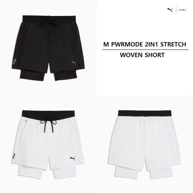 男性パワーモード2in1ストレッチウーブンショーツ 529030 - 01 02 M PWRMODE 2IN1 STRETCH WOVEN SHORT