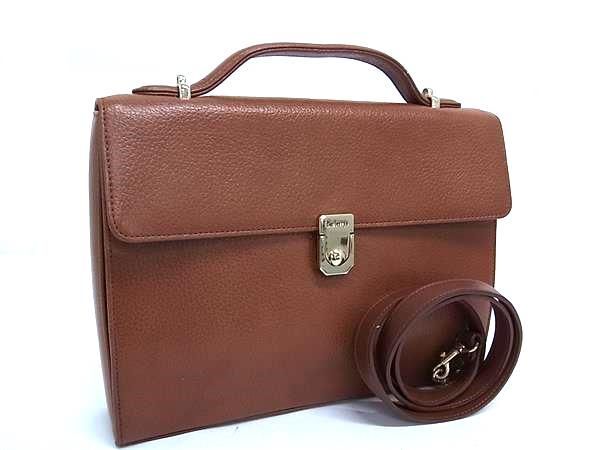バーバリーズ ハンドバッグ 2WAYバッグ レザー - ショルダーバッグ ゴールド金具 ブラウン系 鞄 ブランド ビジネス 斜め掛け 肩掛け 上品 通勤通学 高級 バック【本物保証】