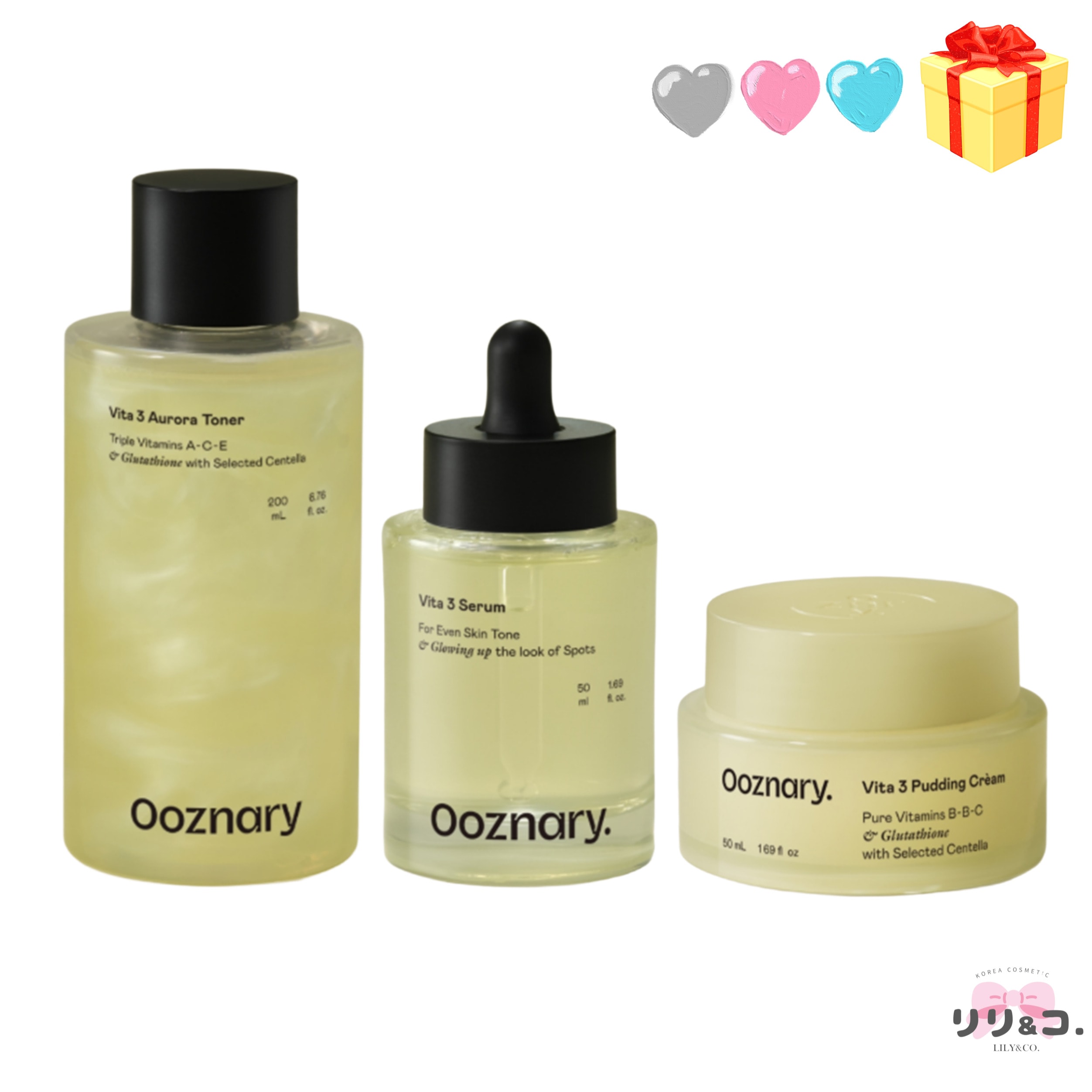 [大容量 企画商品] ビタ3 ホワイトガン トナー 200ml ＋ セラム 50ml ＋ スリーピングクリーム 50ml セット 透明感 保湿 くすみ ナイトケア トーンアップ 美容液 スキンケア