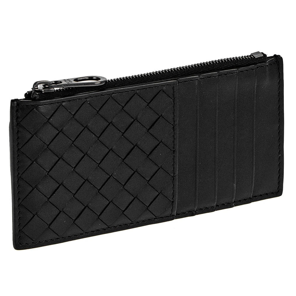 BOTTEGA VENETA 566430-V4651-1000 ボッテガヴェネタ 小銭入 イントレチャートカーフスキンレザー ブラック/ガンメタル
