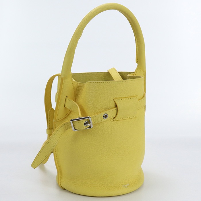 18742 3A4U ハンドバッグ カーフ イエロー【中古】 レディース