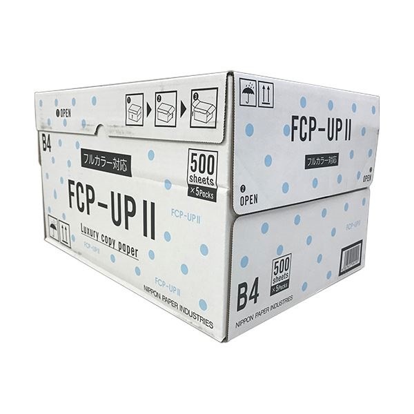 （まとめ）日本製紙 FCP-UPII B4FCP-UP2-B4 1箱（2500枚:500枚5冊） 2セット