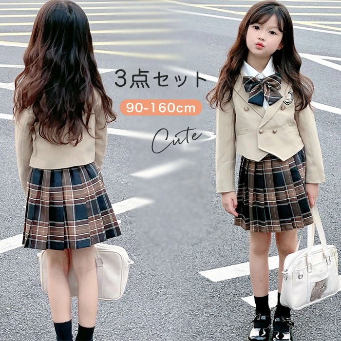 入学式 女の子 4点セット フォーマル 子供 キッズ 子供服 ジャケット プリーツスカート ブラウス 小学生 中学生 高校生 jk制服 入園式 卒園式 卒業式 90 100 110 120 130
