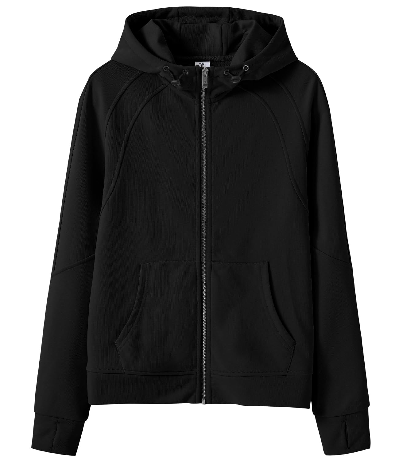 [Gopune] スウェット パーカー レディース フルジップ ジャージ フード付き ランニングジャケット 吸汗 登山着 ストレッチ ゴルフウェア スポーツウェア 指穴付き 春秋服 (ブラック XL) 5,293円