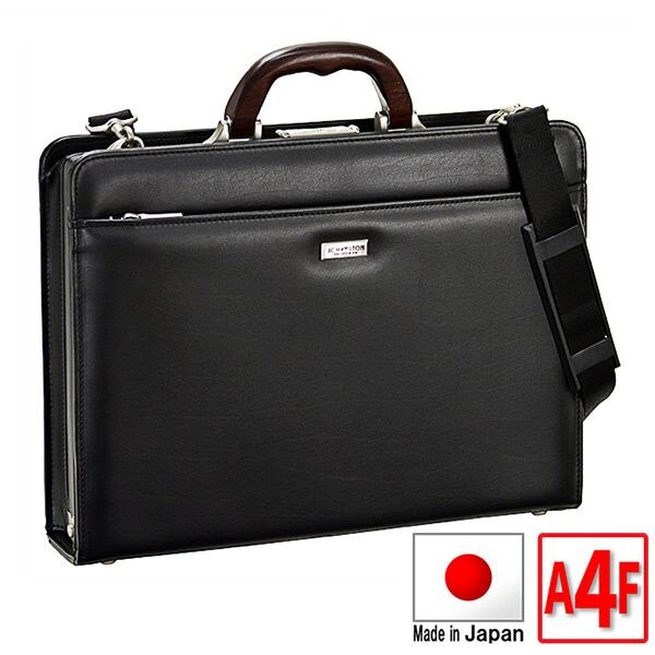 取寄品 ビジネスバッグ ビジネス鞄 日本製 木手 天然素材 大開きダレス A4F 合皮 22309