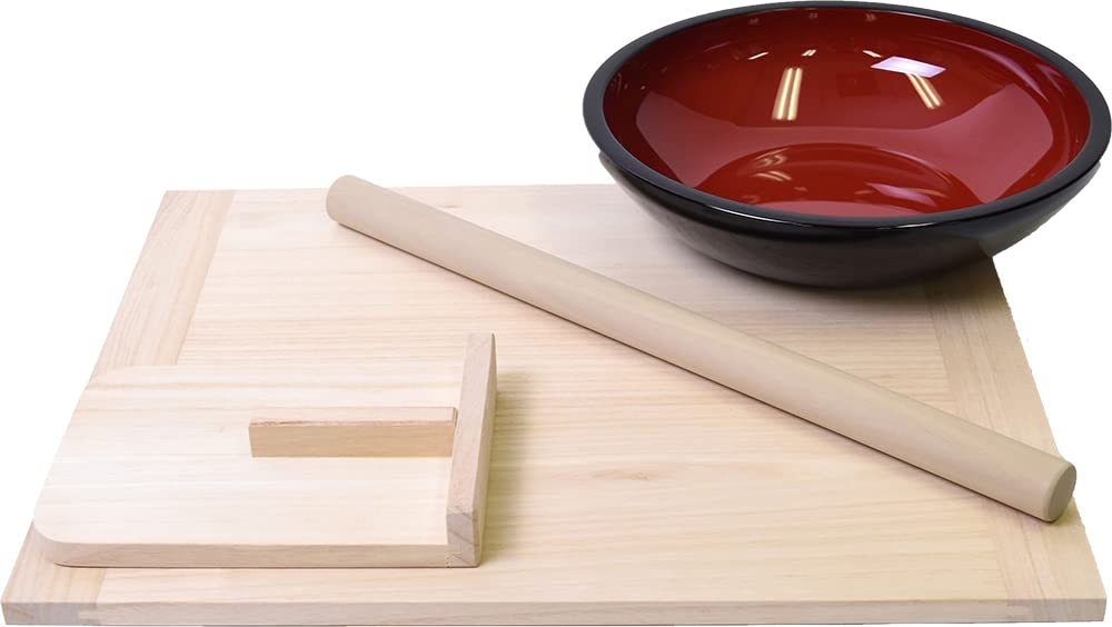 蕎麦打ちセット (2~3人前用) 麺切包丁無し ベージュ