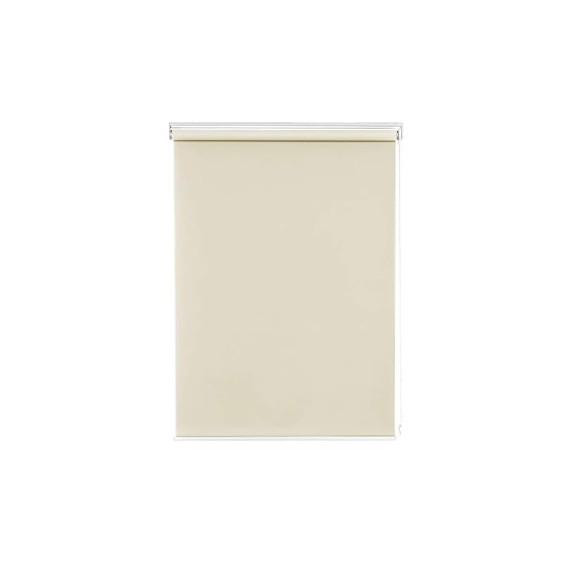 Deconovo ロールスクリーン ロールカーテン チェーン式 幅140cm 丈220cm ベージュ 1級遮光 断熱 遮熱 防音 防寒 UVカット 表裏同色