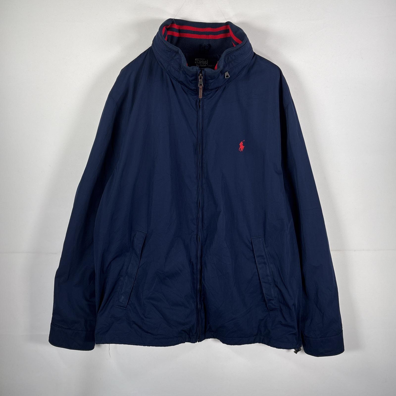 古着 90s~00s/90年代~00年代 ポロバイラルフローレン Polo by Ralph Lauren ナイロンジャケット ワンポイントロゴ 2XB ネイビー メンズ