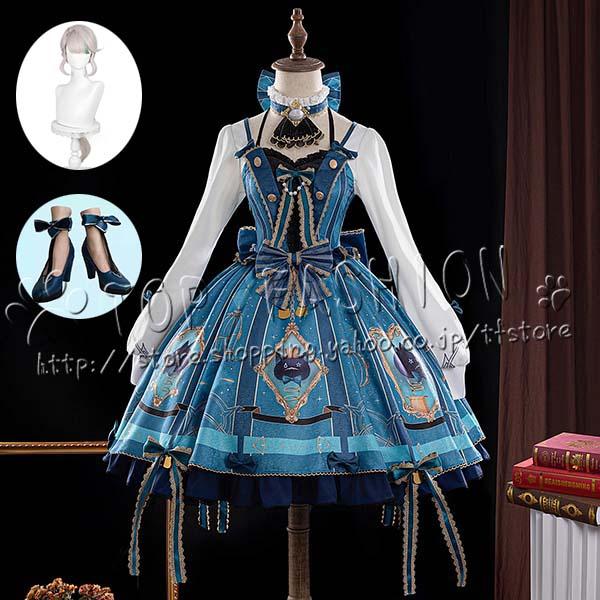 原神 げんしん genshin フォンテーヌ リネット Lynette 喫茶店 コスプレ衣装 ウィッグ 靴 cosplay コスチューム 変装仮装 クリスマス