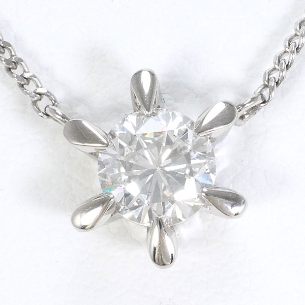 PT PT850 ネックレス ダイヤ 0.551 SI1 鑑定書 約42cm ジュエリー 中古