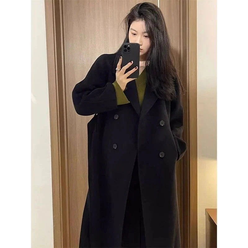 ロングチェスターコート 韓国 韓国ファッションても レディースラシャジャケットコートロングコートレディース い大きいサイズS-2XLコート