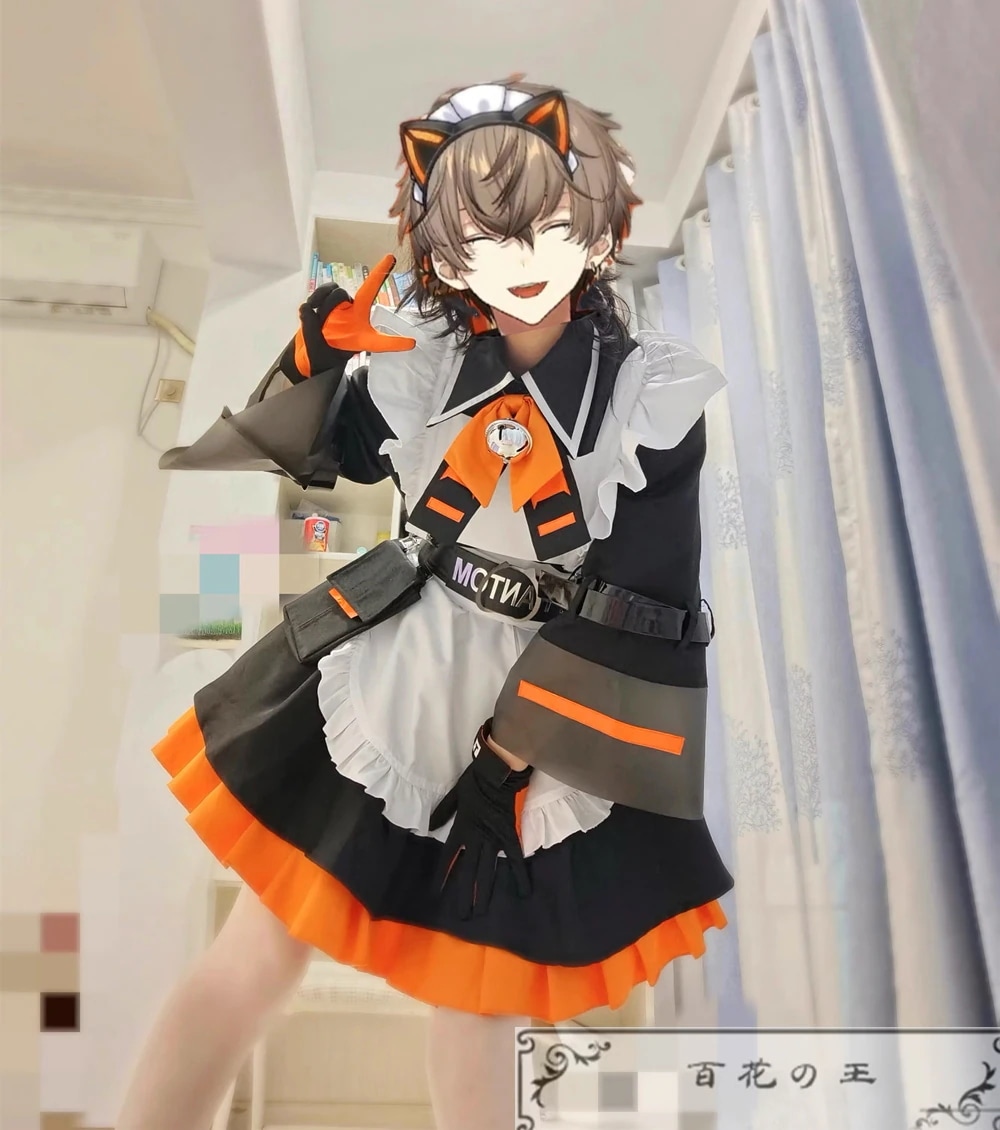 在庫品 Vtuber Alban Knox アルバーンノックス にじさんじEN 切り抜き 女体化 性転換 ネコ耳メイドさん メイド服 コスプレ衣装 コスチューム