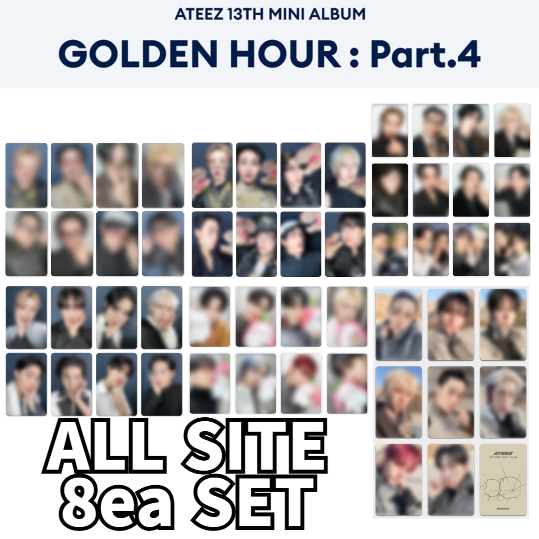 [POCA ALBUM / DIGIPACKVer.] ATEEZ GOLDEN HOUR : Part.4 特典 MAKE STAR 特典 8枚セットミ フォトカード ニ13集