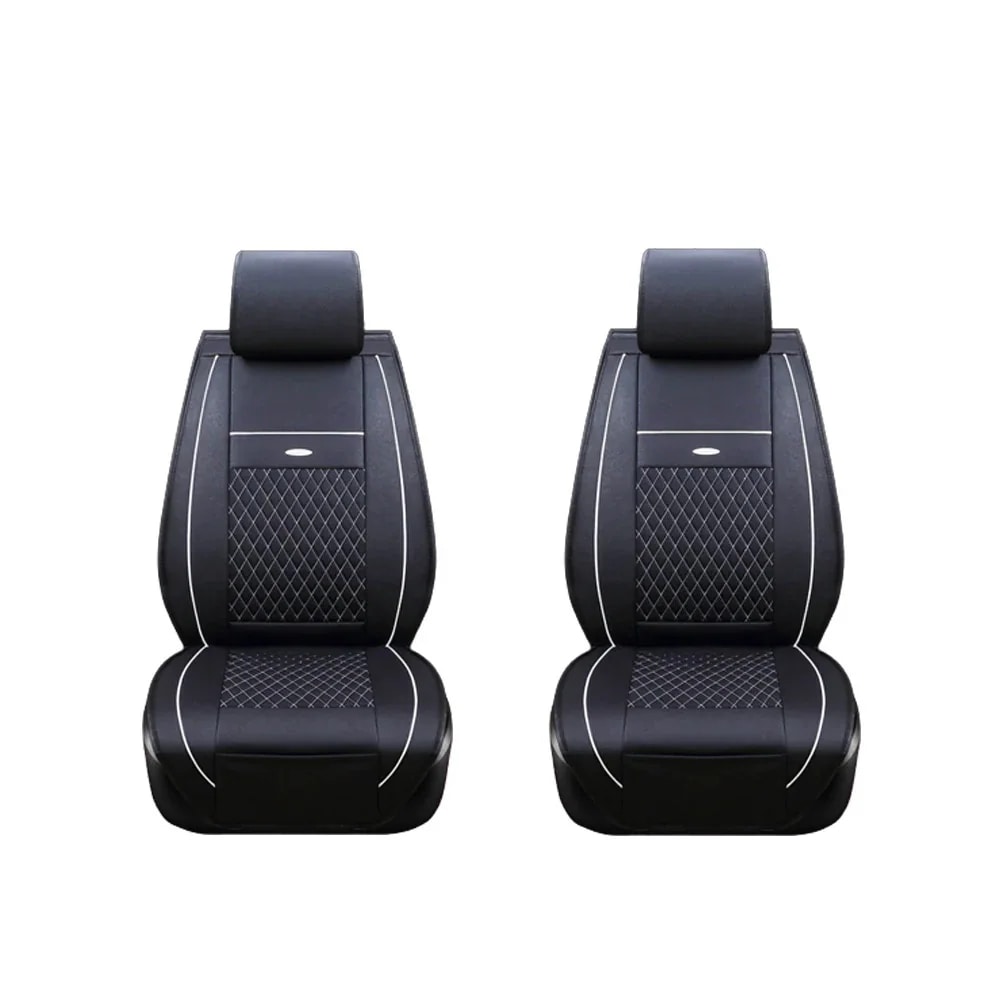 シートカバー 2枚 車 運転席 助手席 フロント座席 汎用 防水 レザー C シート カーシート クッション カバー 内装 カーマット 軽自動車 乗用車 フリーサイズ