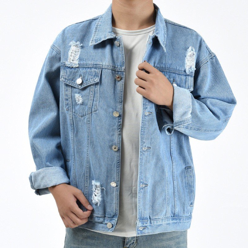 デニムジャケット メンズ　ダメージ　デニムコート 新作　大きいサイズ　Gジャン 春物　秋物　メンズ