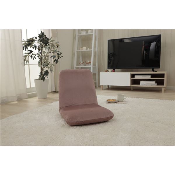 大人かわいい座椅子（ベロア生地） Mサイズ ピンク
