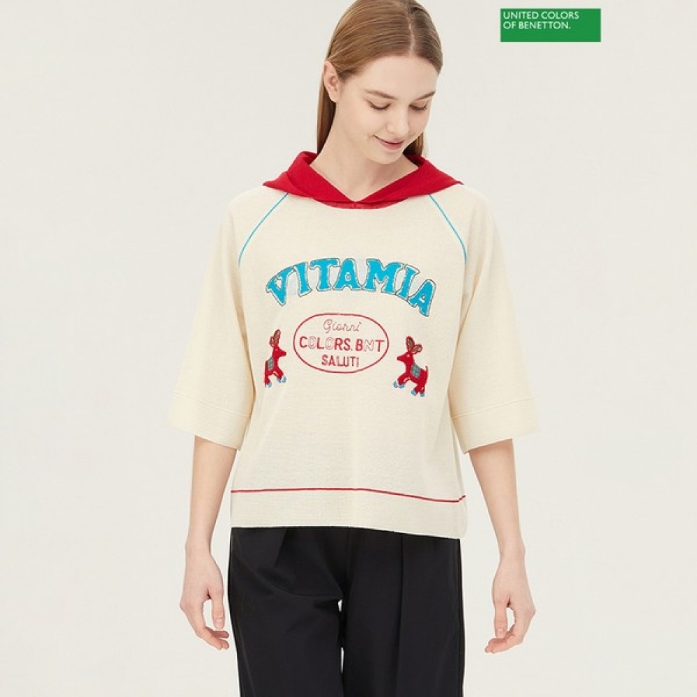 [ベネトン] ベネトンパーカーカラーラグランニット BAKPA5531 13,996円