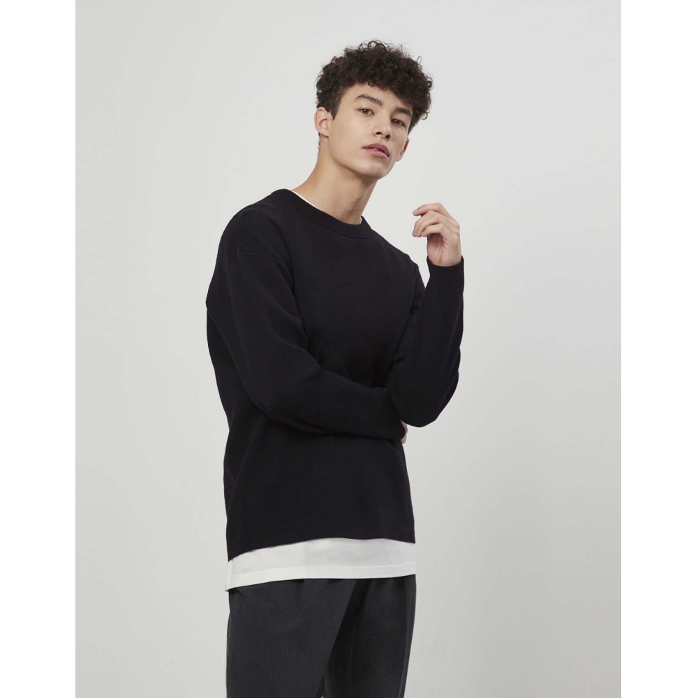 GIORDANO 052504ハーフミランクルーネックセーター_5color