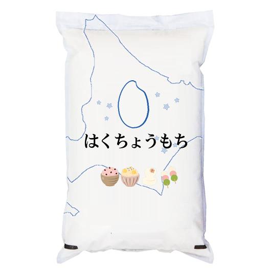 もち米 令和7年産 北海道産 はくちょうもち 5kgx4袋 (白米/玄米/無洗米加工/保存包装 選択可)