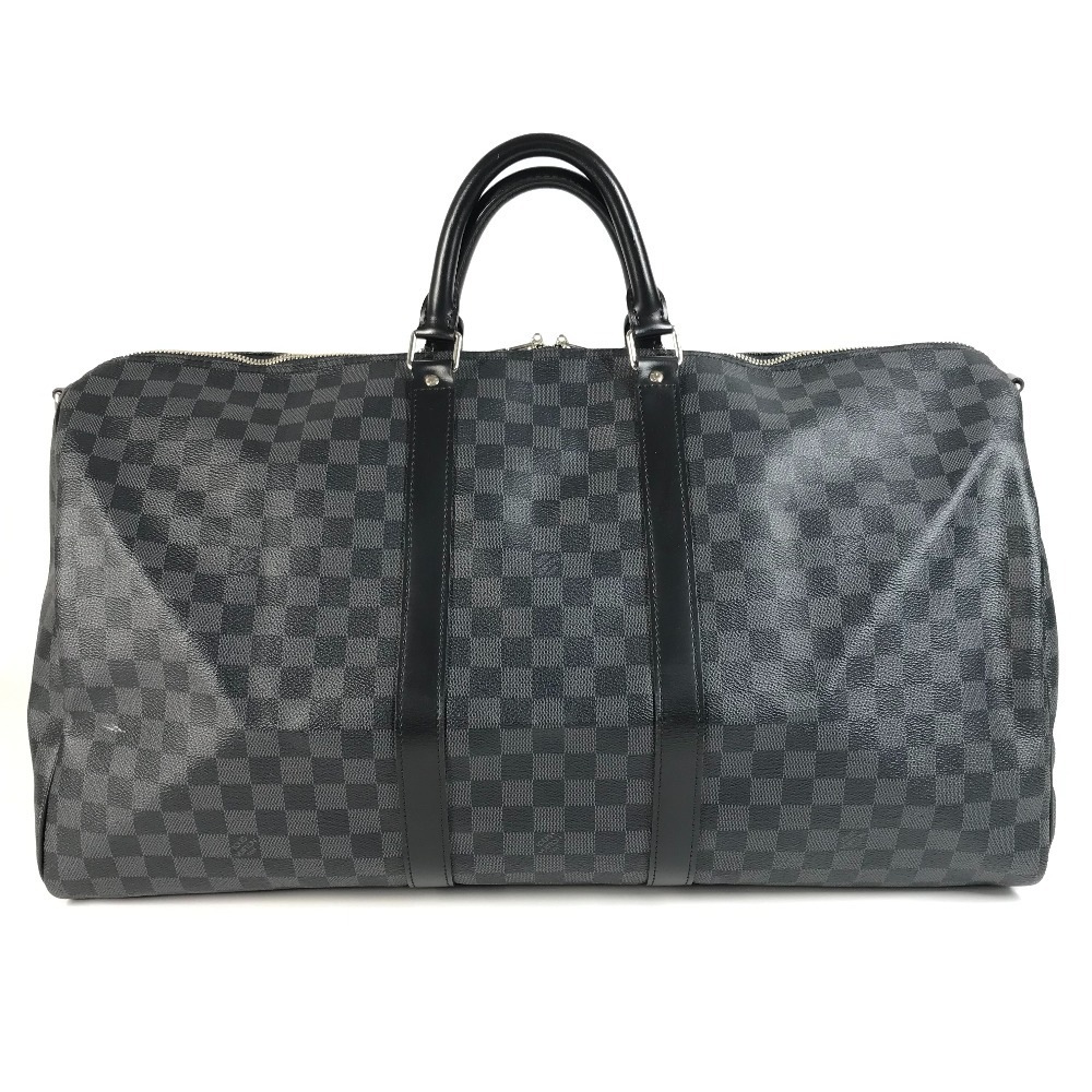 ボストンバッグ N41413 キーポルバンドリエール55 ダミエグラフィット ハンドバッグ 旅行バッグ トラベルバッグ カバン ダミエグラフィットキャンバス ブラック