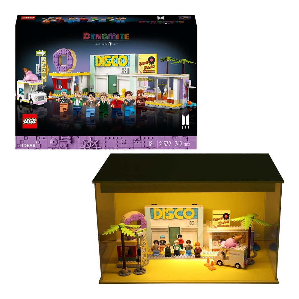 BTS Dynamite 21339 + 専用 3色LED照明 ショーケース TL セット 防弾少年団 公式グッズ