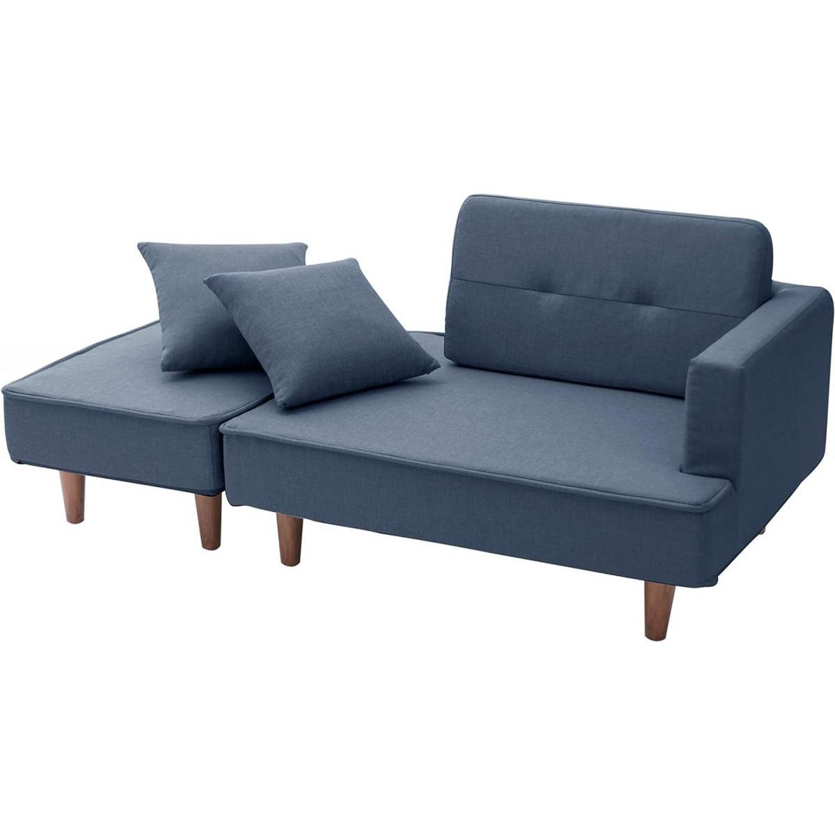 【I】セルタン CELLUTANE カウチソファ NAP 2人掛け 脚置き付 インディゴブルー A969p-626DBLくすみカラー コンパクト ソファ【受注生産品】グ 水