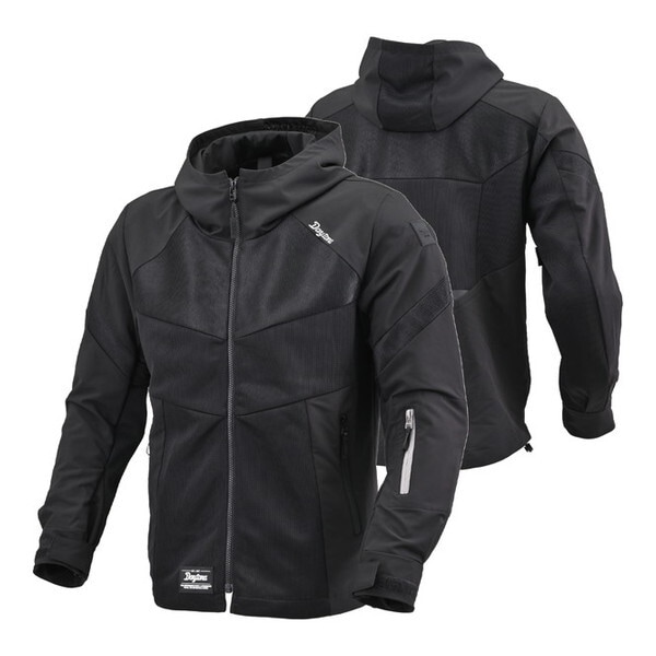 D46759 ジャケット 春夏 ハーフメッシュパーカー DJ-010 ブラック Sサイズ