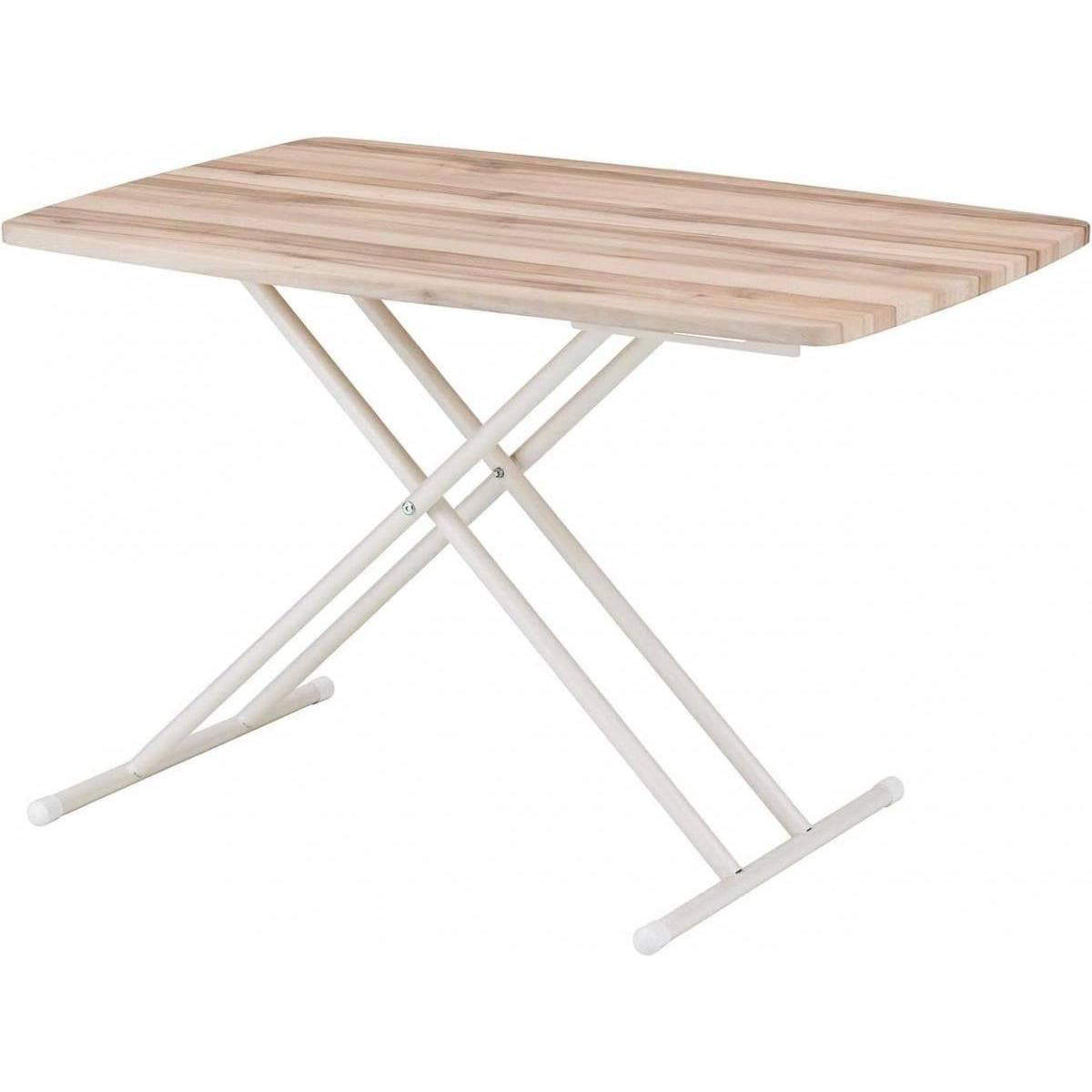 【在庫有・即納】 武田コーポレーション ビンテージ調 昇降できるマルチテーブル 90×60×59 VNA ビンテージナチュラル 昇降式