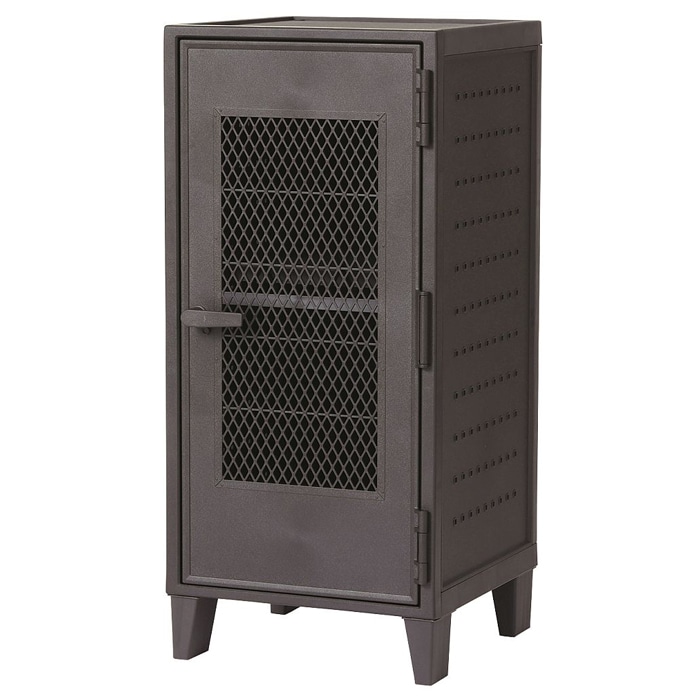 天馬 FPEGC-MESH-DG フィッツ　ペグキャビネット　ロッカー型収納ボックス　メッシュ扉（ダークグレー） FPEGCMESHDG