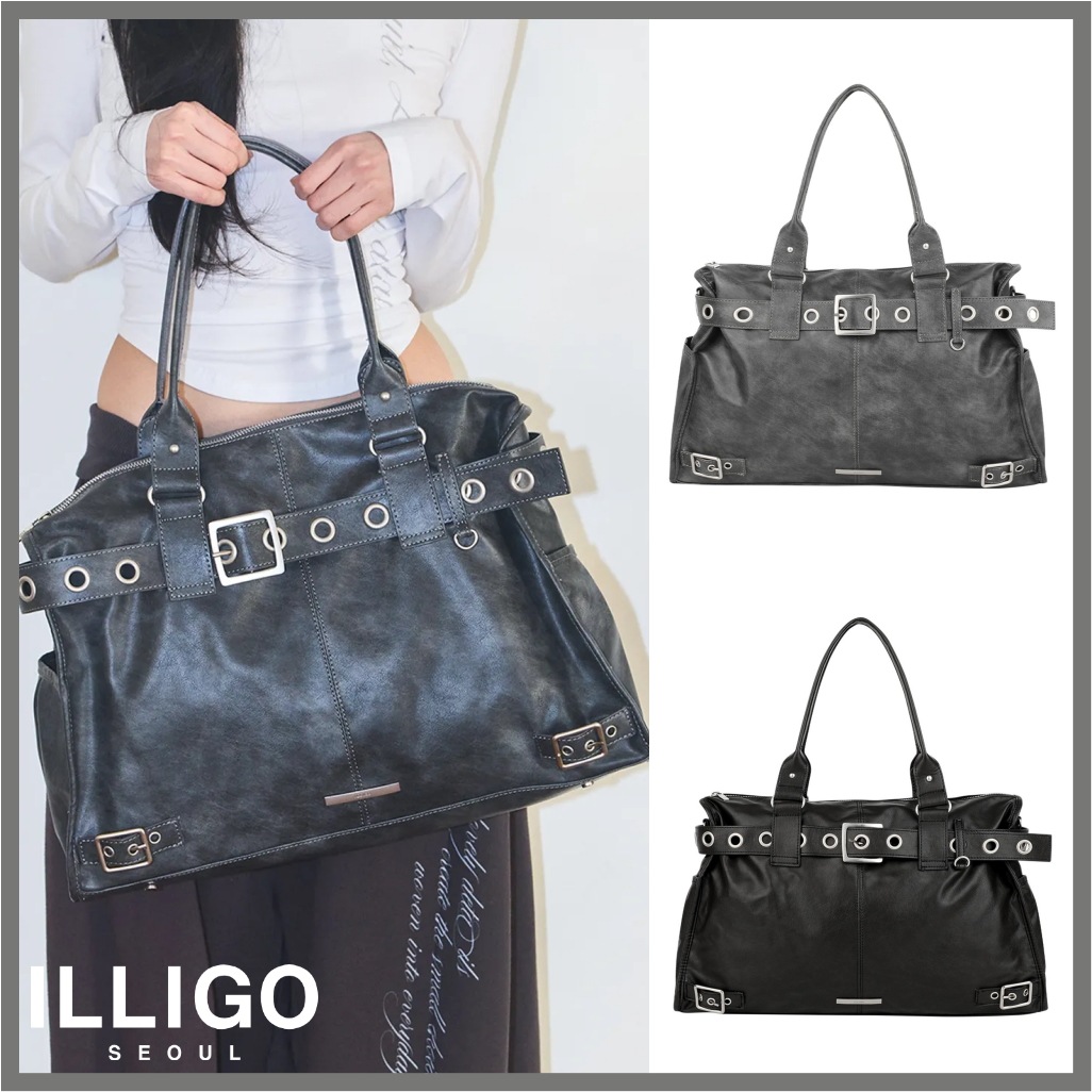 BELTED SQUARE TOTE BAG
