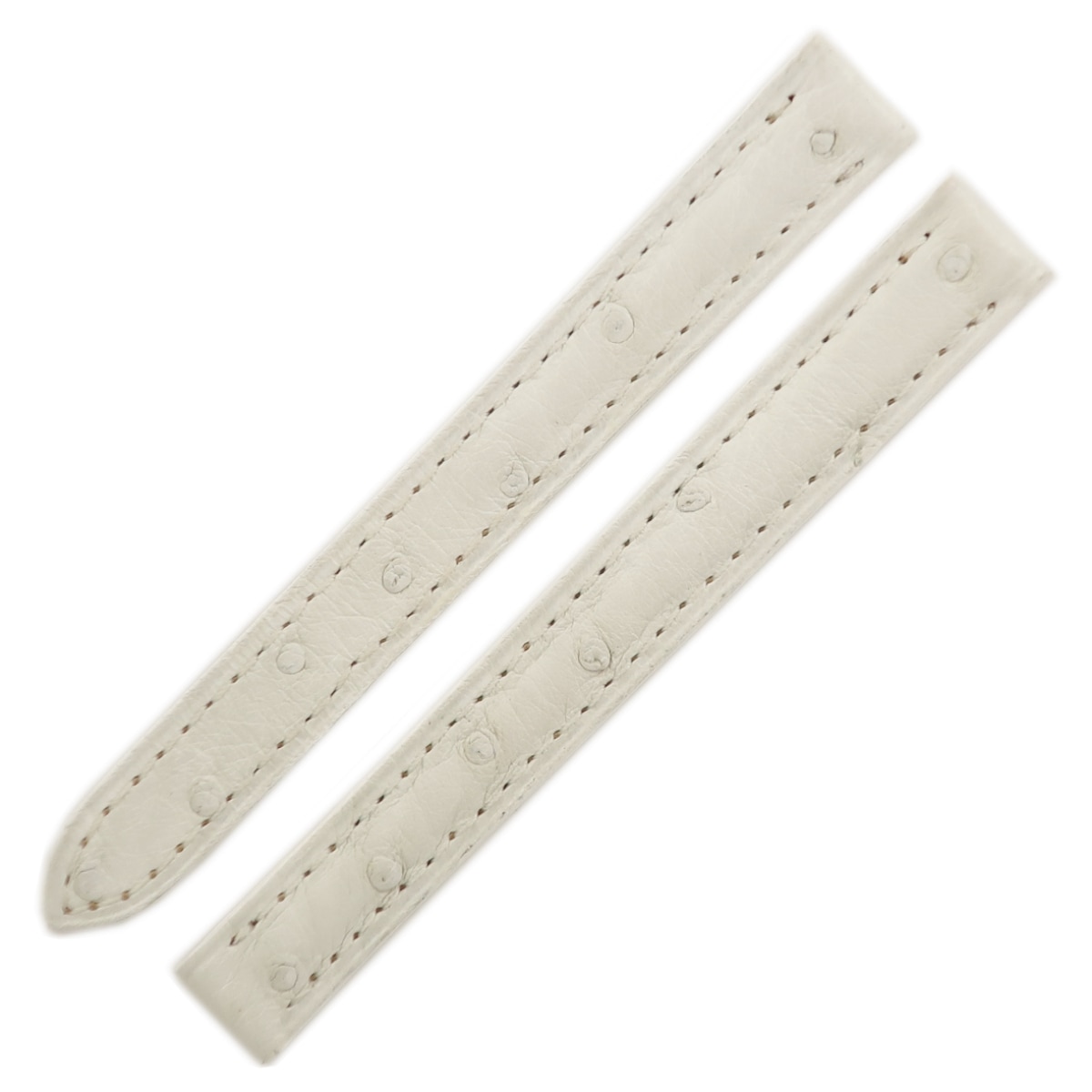 カルティエ Cartier 腕時計パーツ オーストリッチ ホワイト 純正 オーストリッチ バンド ベルト ストラップ 替え 11ｍｍ 白 【中古】