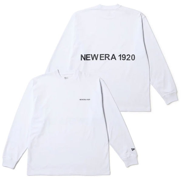 NEW ERA ニューエラ 長袖 オーバーサイズド コットン Tシャツ NEW ERA 1920 ホワイト 14682695