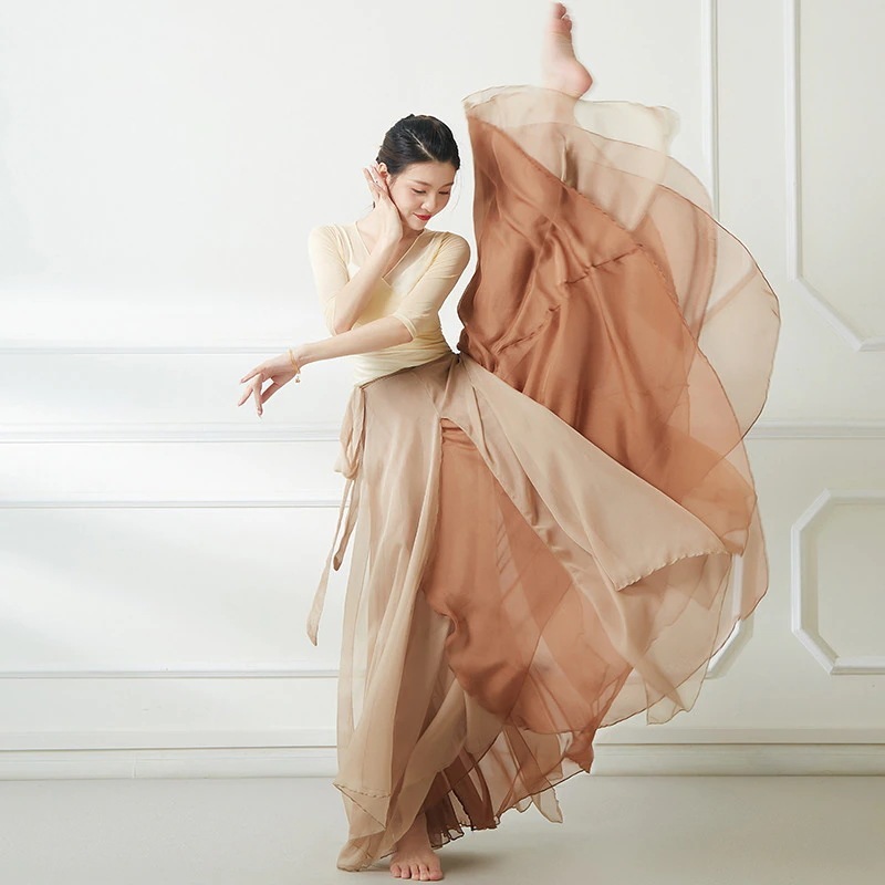 メガ割 古典舞踊衣装 7度エレガントスカート レース付き 二層スウィングスカート エスニック風 ステージパフォーマンス衣装 5,049円