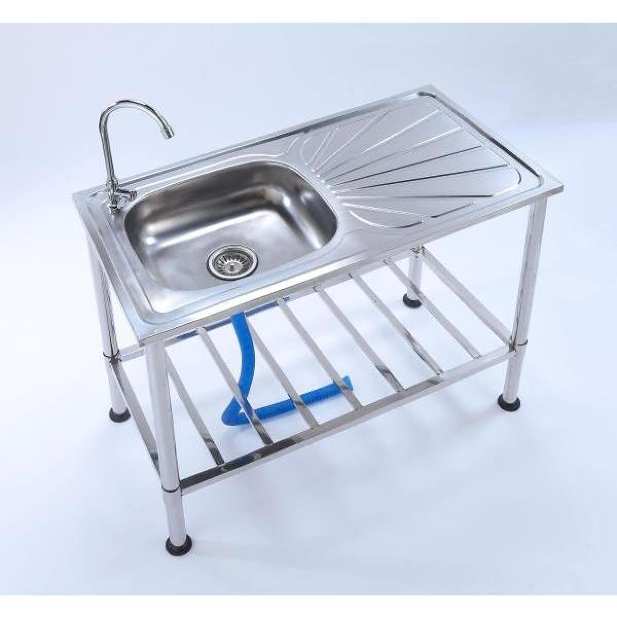 【I】【メーカー直送】谷村実業 蛇口付きステン作業台付き流し台100ｃｍ TAN-3025 流し台 ステンレス 屋外 ガーデニング 14,726円