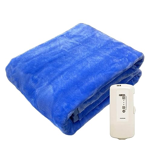 コイズミ 電気毛布 敷毛布 丸洗い可 頭寒足熱配線 ダニ退治 14080cm ブルー KDS-50230/4 6,593円
