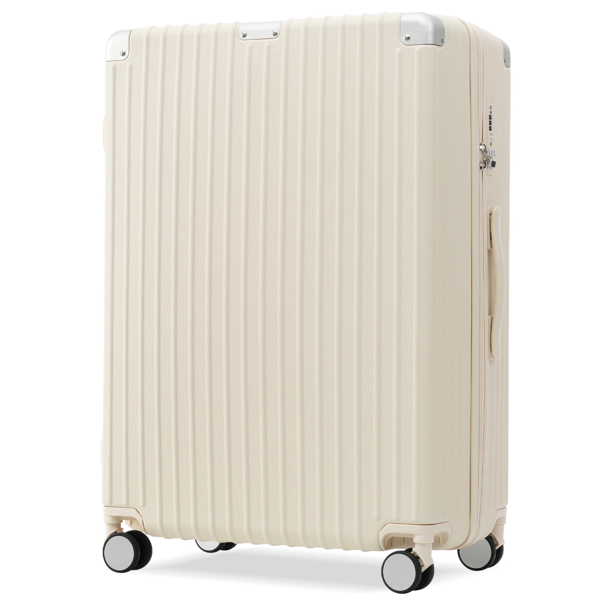 【国内発送&送·料·無·料】スーツケースアルミコーナーパッドかわいいダブキャリーケース7日~14日大容量超軽量Lサイズ軽いストッパー付きおしゃれキャリーバッグLサイズ