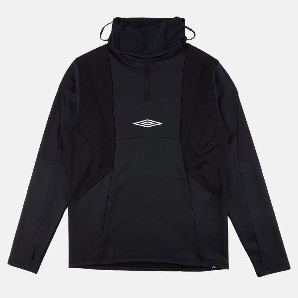 パディングミックスフットボール裏起毛ハーフジップアップジャケットUP421SFSO2 BLK_P408537489