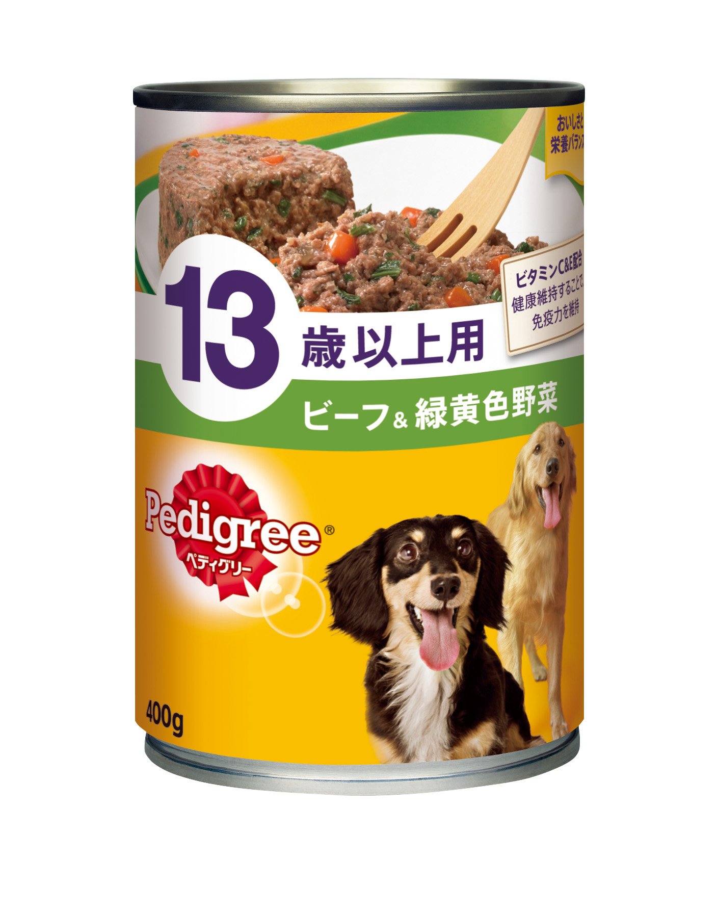 全国送料無料 ペディグリー シニア犬 13歳以上用 ビーフ＆緑黄色野菜 400g×24缶入り [ドッグフード・缶詰]