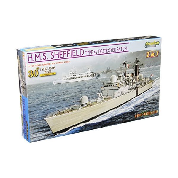 Dragon 1/700 H.M.S. Sheffield Type 42 Destroyer Batch 1 - Falklands War 30th Anniversary (2 in 1) 並行