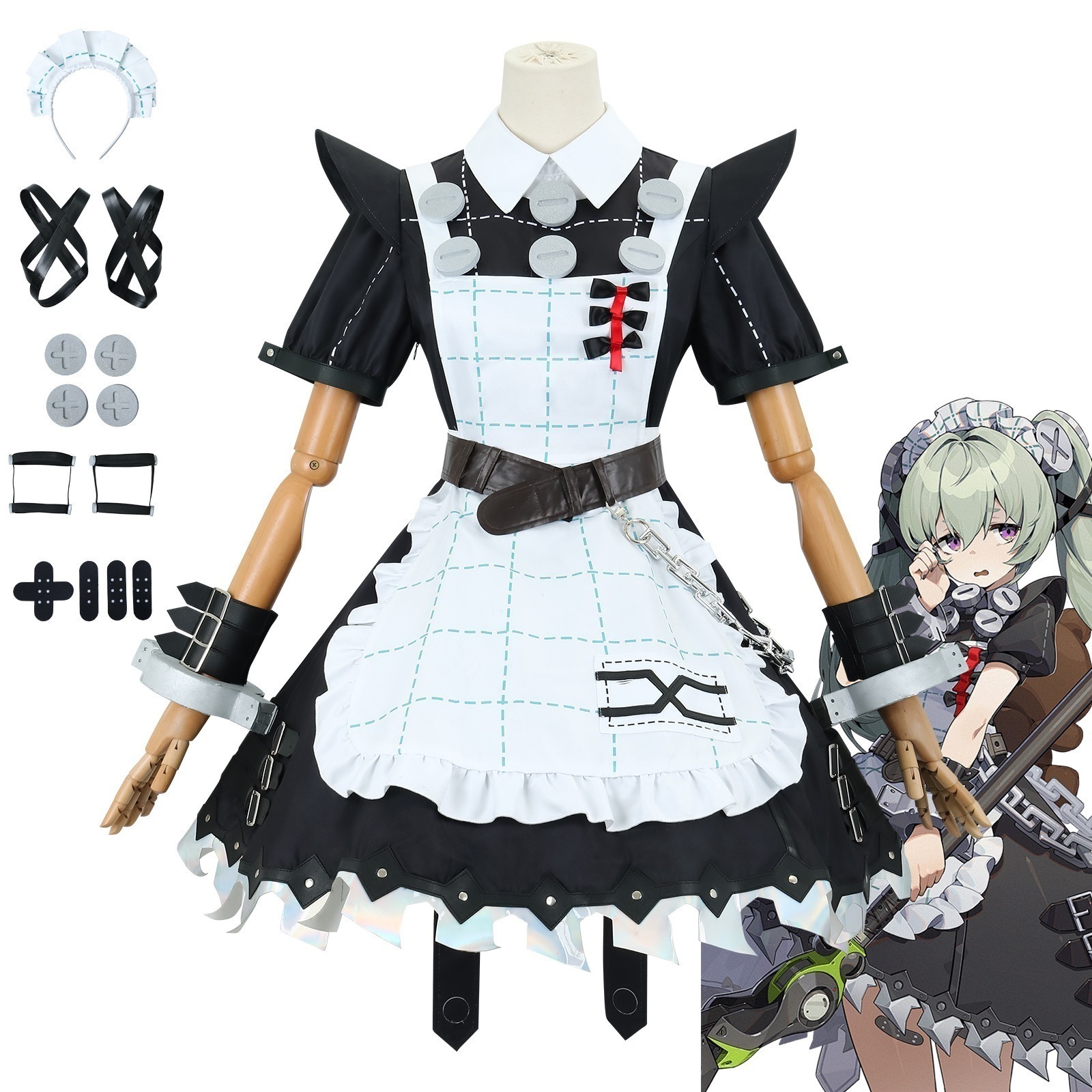【人気爆売れ】絶区零cos コスプレ コスチューム可琳ウィックスいしょう絶区零可琳メイド服コスプレいしょう