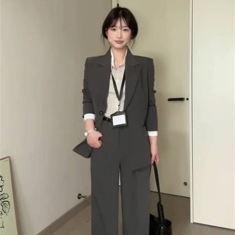 スーツセット 女性 2026年春新作 気品あるカジュアル 面接用 ビジネスジャケット ツーピース