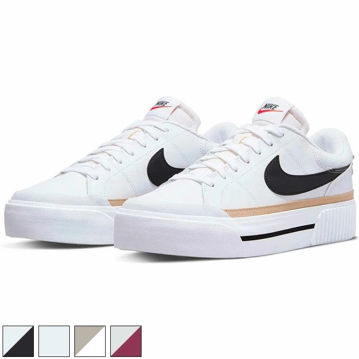 全4色 レディース コート レガシー リフト プラットフォームスニーカー シューズ 紐靴 ローカット 厚底 DM7590