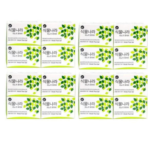 XBG68333 ヒノキ ピュアバー 100g 4入 X 4個 植物の国 石鹸