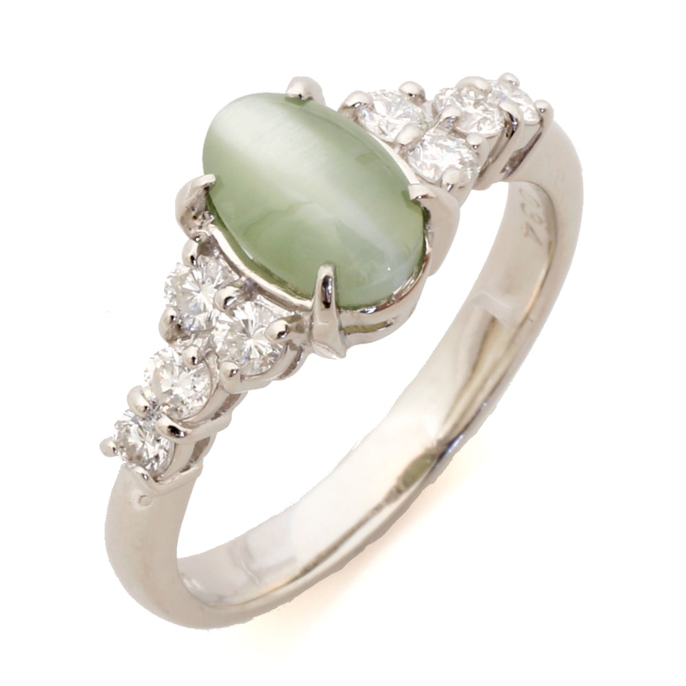 リング 指輪 11.5号 Pt900プラチナ キャッツアイ 中古 美品 71,390円