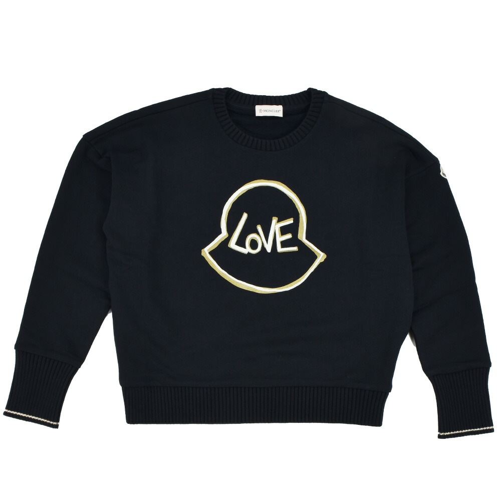 モンクレール ニット レディース キッズ セーター スウェットシャツ ネイビー MONCLER MAGLIA CON CAPPUCCIO[8g77210-778]