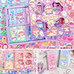 ステッカー　S52 かわいい箱入りシールセット　人物　女の子　シール フレークシール　少女　女の子　かわいい/韓国/シール/ステッカー/手帳/ダイアリー/トレカデコ/デコ/コラージュ/おすそわ