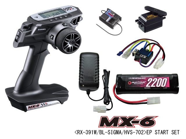 サンワ 【再生産】MX-6 EP START SETRX-391W/BL-SIGMA/HVS-702【101A27629C】 ラジコン用 サンワ 101A27629C MX-6 EP スタートセッ